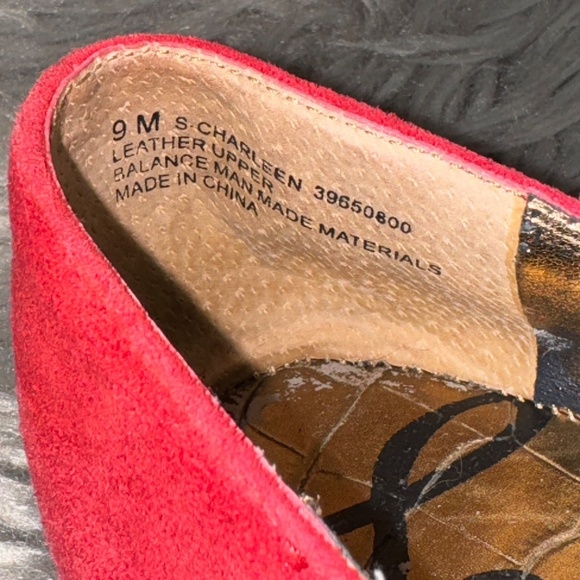 EUC Sam Edelman Charleen Red Studded Boho Flats Size 9 - Picture 8 of 8